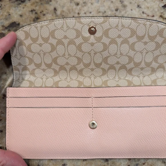 Coach sparkly Light Pink Laser Cut Floral Cutout City Tote and Wallet - Picture 4 of 14